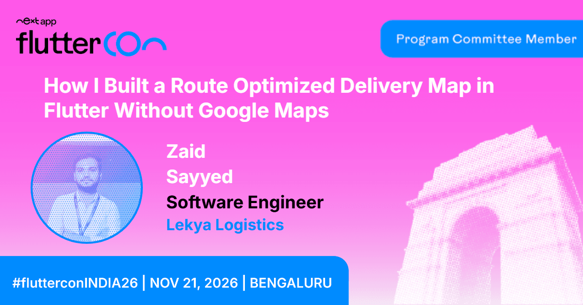 How I Built a Route Optimized Delivery Map in Flutter Without Google Maps — flutterCon India 2026